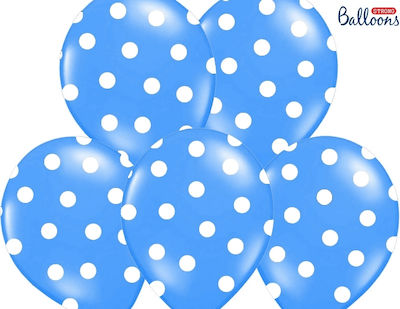 Balloons blue polka dots 30cm 6pcs.