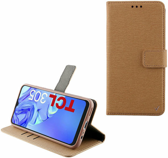 Volte-Tel Allure Magnet Портмоне Изкуствена кожа Златист (TCL 30/30 5G/30+)
