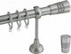 Frans Сгъваемо Металик Корниз A7 Φ25мм 140-250cm Nickel Matt Strass