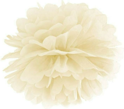 Flauschige Pom Pom Creme 35cm 1Stk.