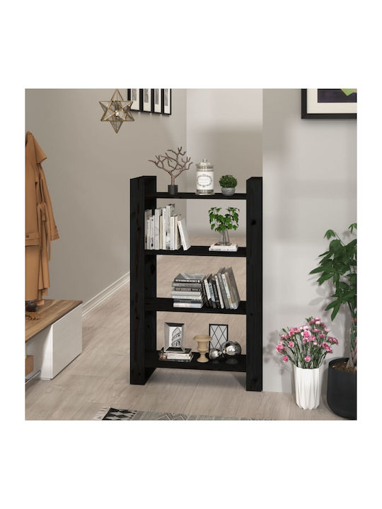 Bibliotecă Neagră 80x35x125 cm