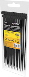 Entac Pack of 50pcs Black Plastic Cable Ties 450x7.6mm 15.006.0042