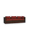 Tree-Seater Sofa Outdoor Rattan with Pillows 70x70x60.5cm