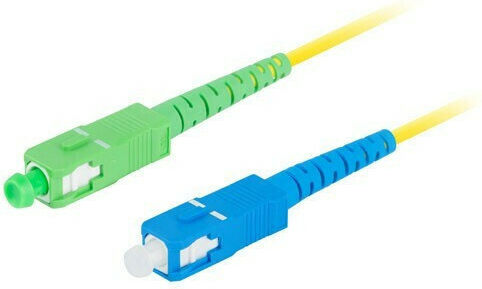 Lanberg Optical Fiber Cable SC/APC-SC/UPC 1m Yellow