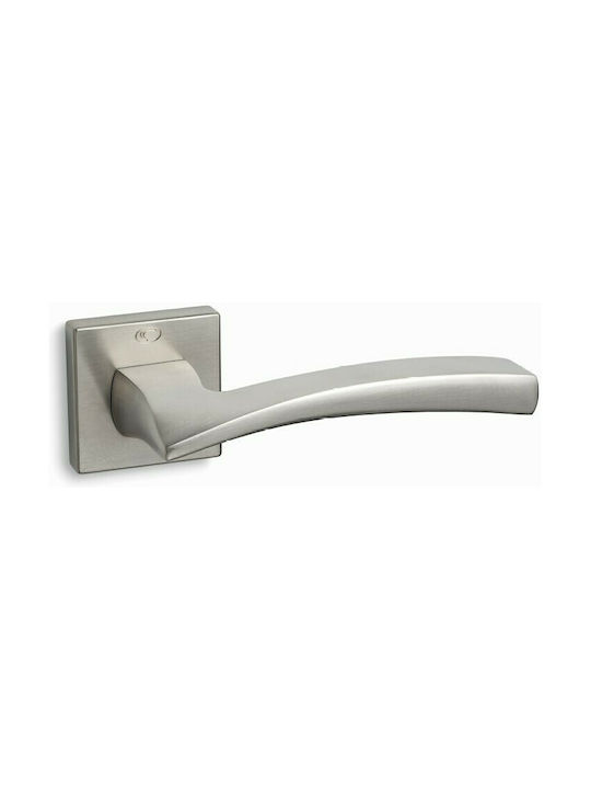 Convex Door Knob 1145 Rosette Nickel Matt Nichel mat Knob pentru ușă frontală stânga (bucată)