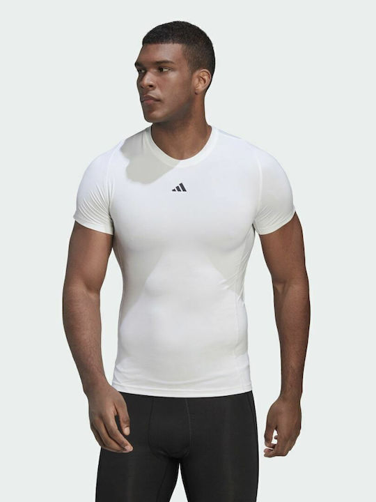 adidas Techfit Aeroready Sportliches T-Shirt Weiß