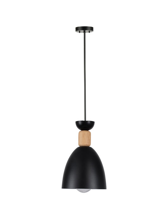 Powertech Pendant Light Single-Light for Socket E27 Black