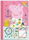 Diakakis Dosar cu Furtun și Urechi pentru Hârtie A4 Roz PEPPA PIG