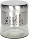 Keskor Βάζο για Τσάι με Καπάκι Γυάλινο Ασημί 400ml