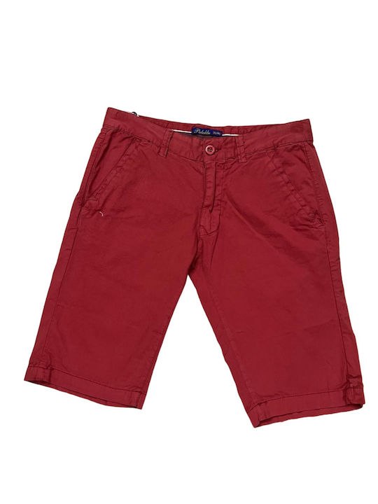 Fabric chino shorts - Red
