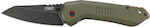 Columbia River Knives Overland Pocket Knife Green with Blade made of Stainless Steel