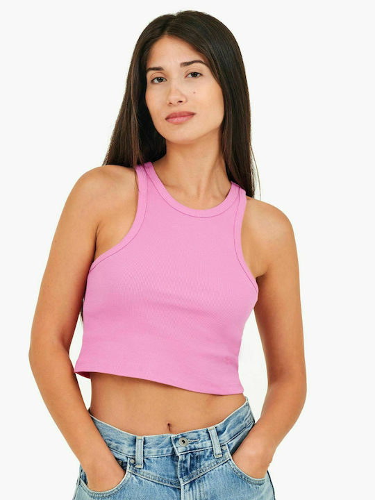 Pepe Jeans Women's Summer Crop Top Sleeveless Pink