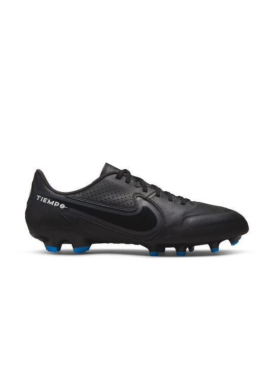 Nike Tiempo Legend 9 Academy FG/MG Χαμηλά Ποδοσφαιρικά Παπούτσια με Τάπες Black / Dark Smoke Grey / Summit White