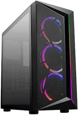 CoolerMaster CMP 510 Gaming Midi Tower Κουτί Υπολογιστή με RGB Φωτισμό Μαύρο