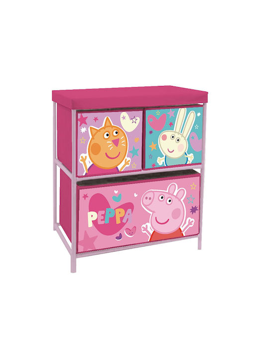 Arditex Cutie de Depozitare pentru Copii din Țesătură Peppa Pig Roz 60x30x60cm 1buc