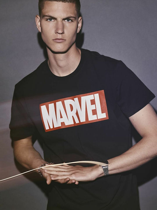 Pegasus Marvel T-shirt Black Cotton