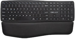 Delux Ergonomic GM908CV Fără fir Bluetooth Doar tastatura UK
