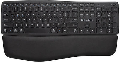 Delux Ergonomic GM908CV Fără fir Bluetooth Doar tastatura Engleză US