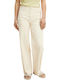 Women's Jean Trousers in Wide Line Beige