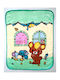 Decobebe Κουβέρτα Κούνιας Mouse & House Βελουτέ Πράσινη 100x130εκ.