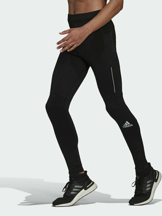 adidas Own the Run Warm Men's Sports Long Leggings Black