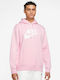 Nike Sportswear Club Herren Sweatshirt mit Kapuze und Taschen Rosa