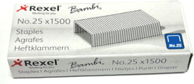 Rexel Staples No.25 1500pcs Bambi 05020