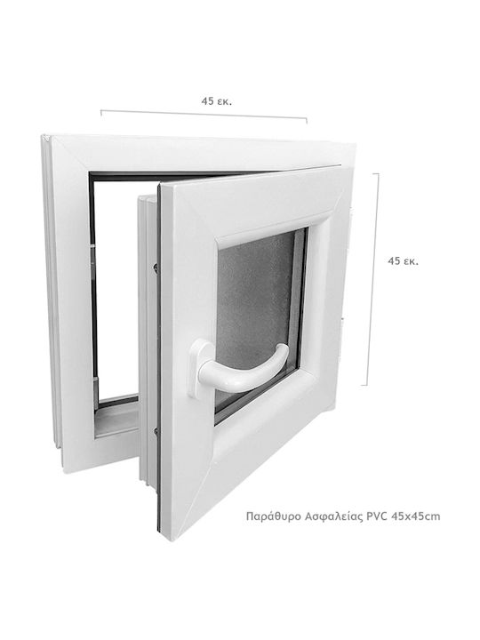 Pimapen Ανοιγόμενο Παράθυρο PVC Ηχομονωτικό Π45xΥ45cm