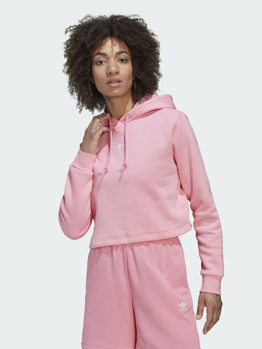 adidas Adicolor Essentials Φούτερ Ροζ με Κουκούλα