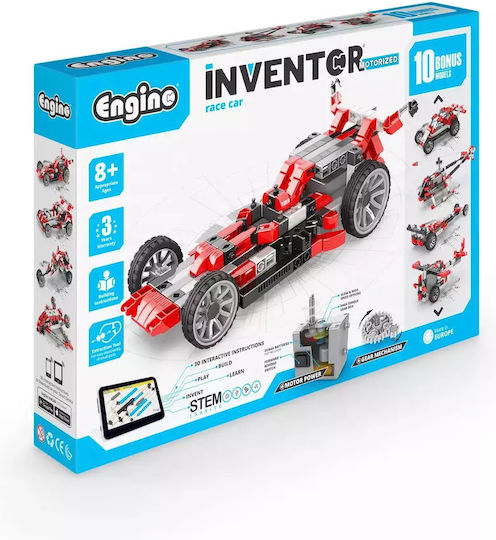 Engino Plastic Construction Toy Inventor Motorized Race Car for Children 8+ years old+ Years
