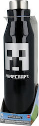 Stor Kids Stainless Steel Water Bottle Minecraft Black 580ml BOMC