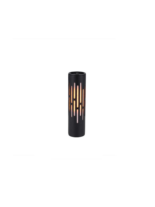 Atman Επιτραπέζιο Διακοσμητικό Φωτιστικό LED Μπαταρίας σε Μαύρο Χρώμα