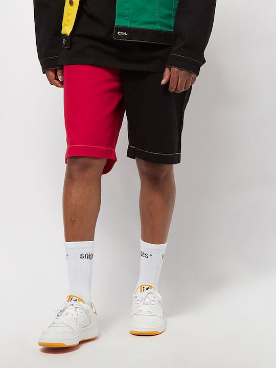 Ανδρική Βερμούδα Τζιν Black/red