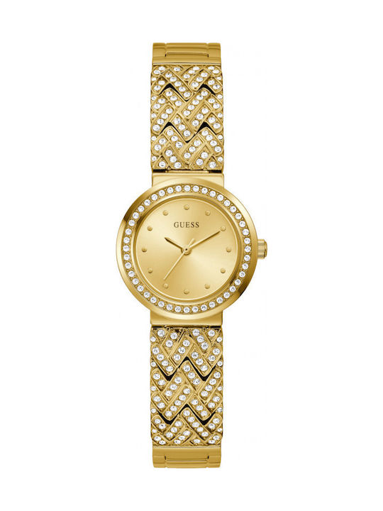 Guess Damen Uhr mit Gold Metallarmband