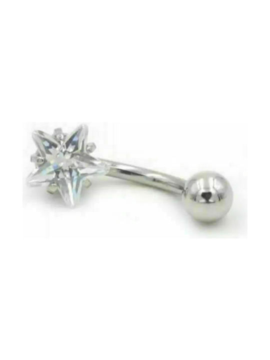 Steel under allergic belly button star earring