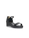 Damen Sandalen Anteos 22401 Schwarz Leder