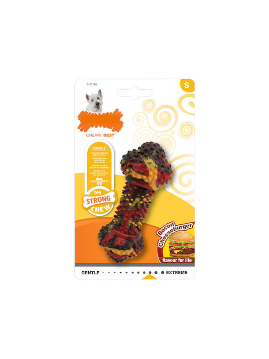 Nylabone Strong Bacon Παιχνίδι Κόκκαλο Σκύλου Μασητικό από Καουτσούκ με Γεύση Μπέικον Small 1τμχ