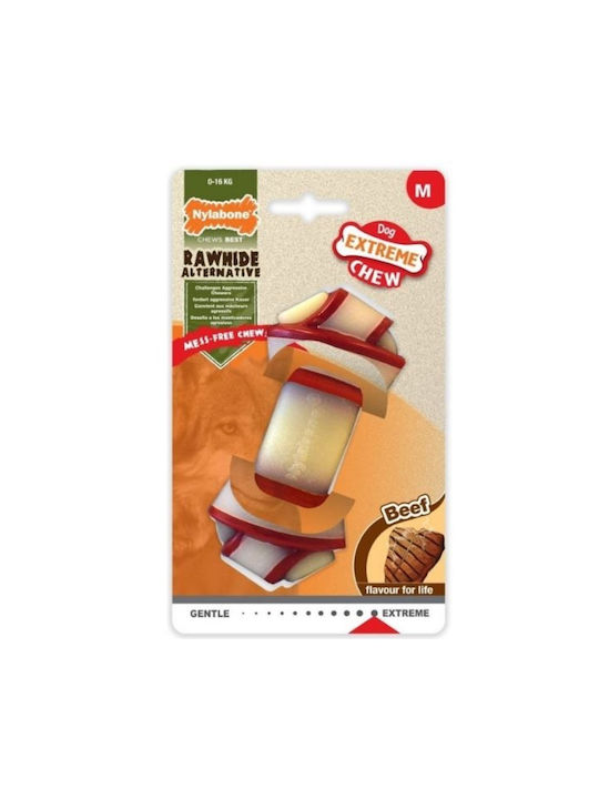 Nylabone Extreme Rawhide Текстил Игра Кокал Куче Дъвчащо с Вкус Говеждо месо Medium 1бр