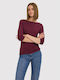 Panda Women's Blouse with 3/4 Sleeve Burgundy
