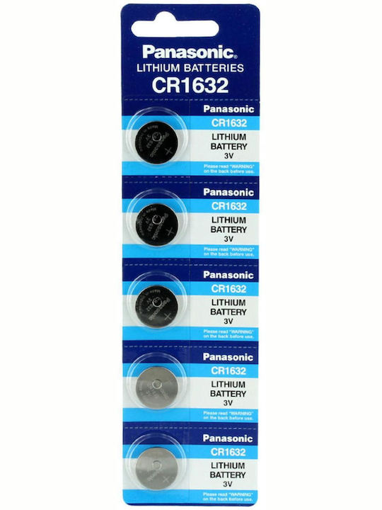 Panasonic Μπαταρίες Λιθίου Ρολογιών CR1632 3V 5τμχ