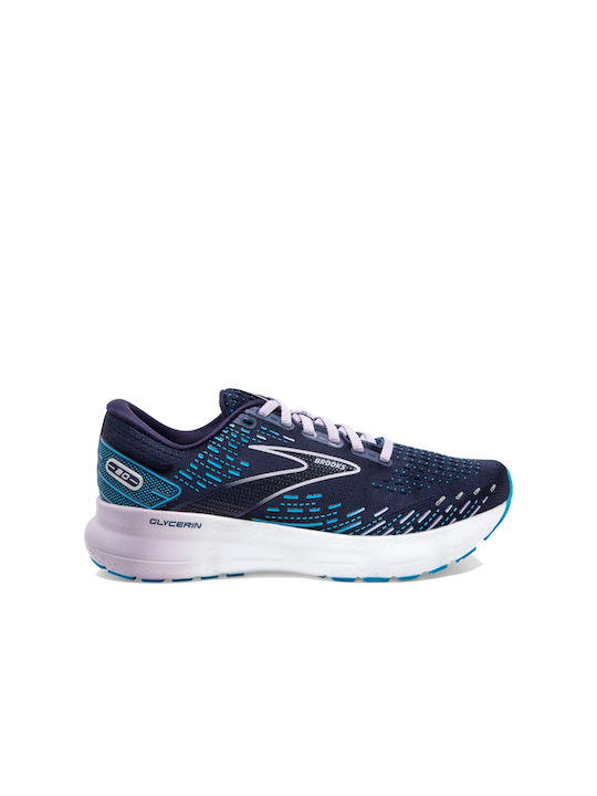 Brooks Glycerin 20 Γυναικεία Αθλητικά Παπούτσια Running Μπλε