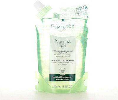 Rene Furterer Naturia Gentle Micellar Eco-Recharge Σαμπουάν Καθημερινής Χρήσης για Όλους τους Τύπους Μαλλιών 400ml