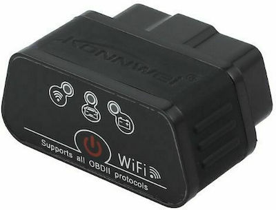 Konnwei Διαγνωστικό Αυτοκινήτου Μαύρο ELM 327 OBD 2 με WiFi