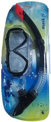 Diving Mask Set with Respirator Black