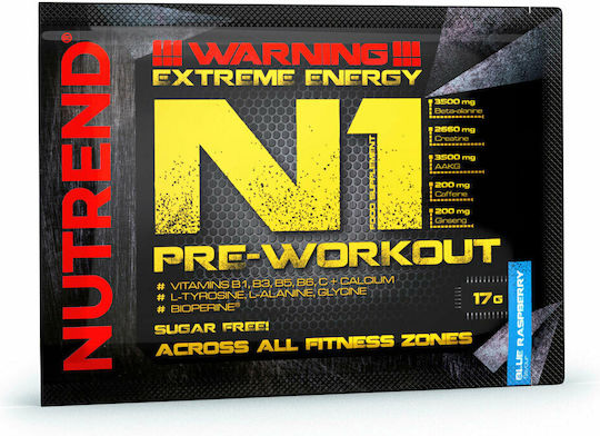 Nutrend N1 Pre-Workout Special Food Supplement 17gr Blue Raspberry