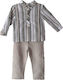 Nst Nastasia Baptism Suit for Boys Linen Holcomb Barron Green 2 Pieces