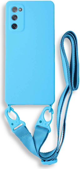 Bodycell Back Cover Silicone with Strap Light Blue (Galaxy S20 FE)