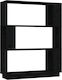 Bookcase Black 80x25x101cm