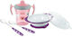Nuk Σετ Φαγητού Trainer Cup Easy Learning από Πλαστικό με Αντιολισθητική Βάση Ροζ Coala 3τμχ για 6+ μηνών