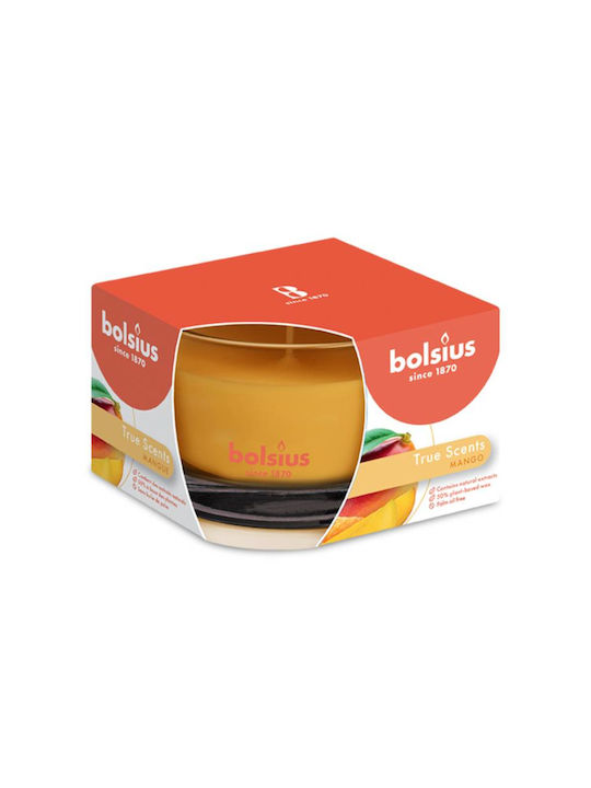 Bolsius Mango Scented Candle in Glass 6.3x9cm